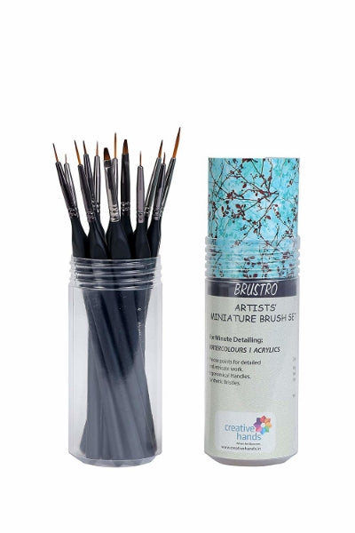 BRUSTRO MINIATURE BRUSH SET OF 12