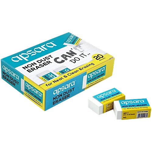 APSARA NON DUST ERASER 20 PCS