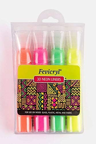 PIDILITE FEVICRYL 3D NEON LINERS SET OF 4