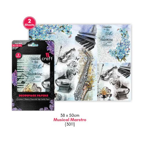 icraft Decoupage Paper-Musical Maestro-3011