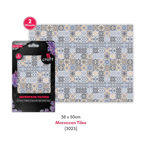 icraft Decoupage Paper-Morroccon Tiles-3025