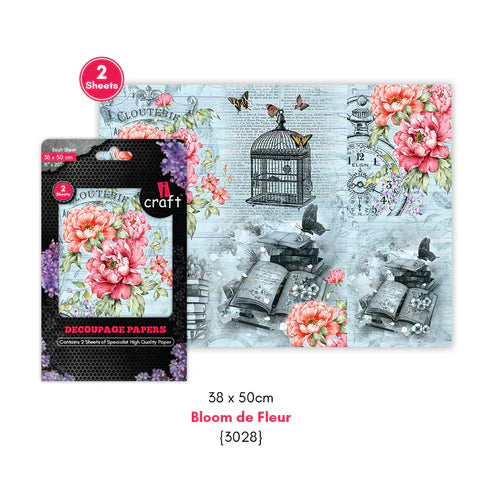 icraft Decoupage Paper-Bloom de Fleur-3028