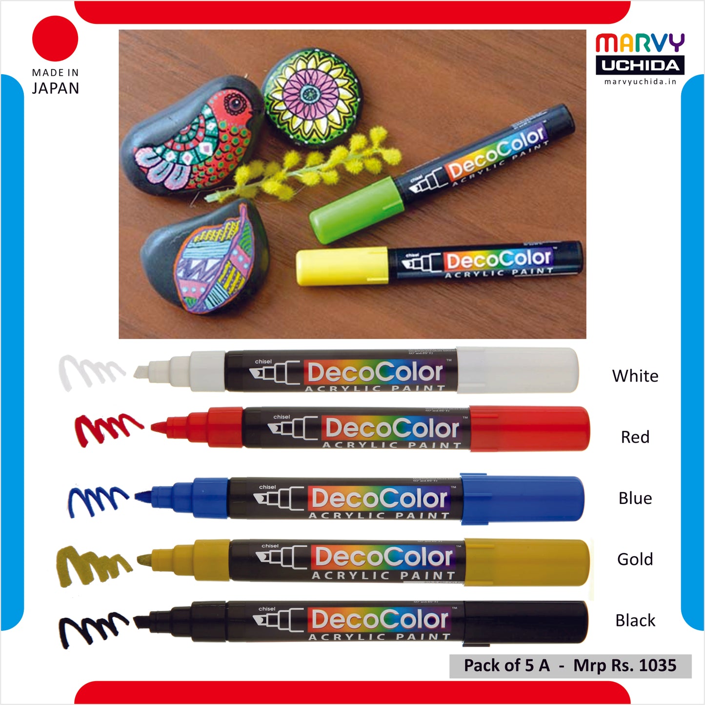 Marvy Uchida 315 Decocolor Marker set of 5 A