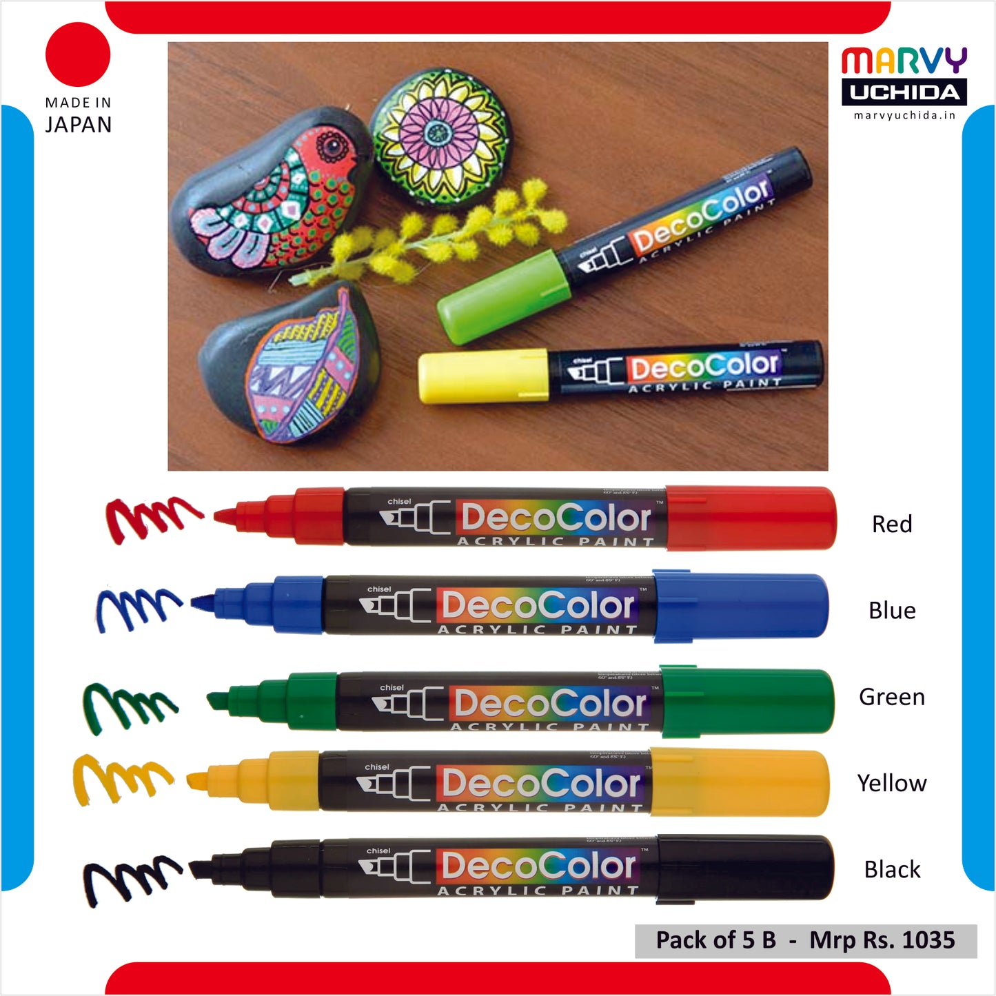 Marvy Uchida 315 Decocolor Marker set of 5 B