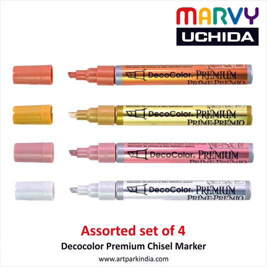 Marvy Uchida 350 Chisel Marker Assorted Set of 4