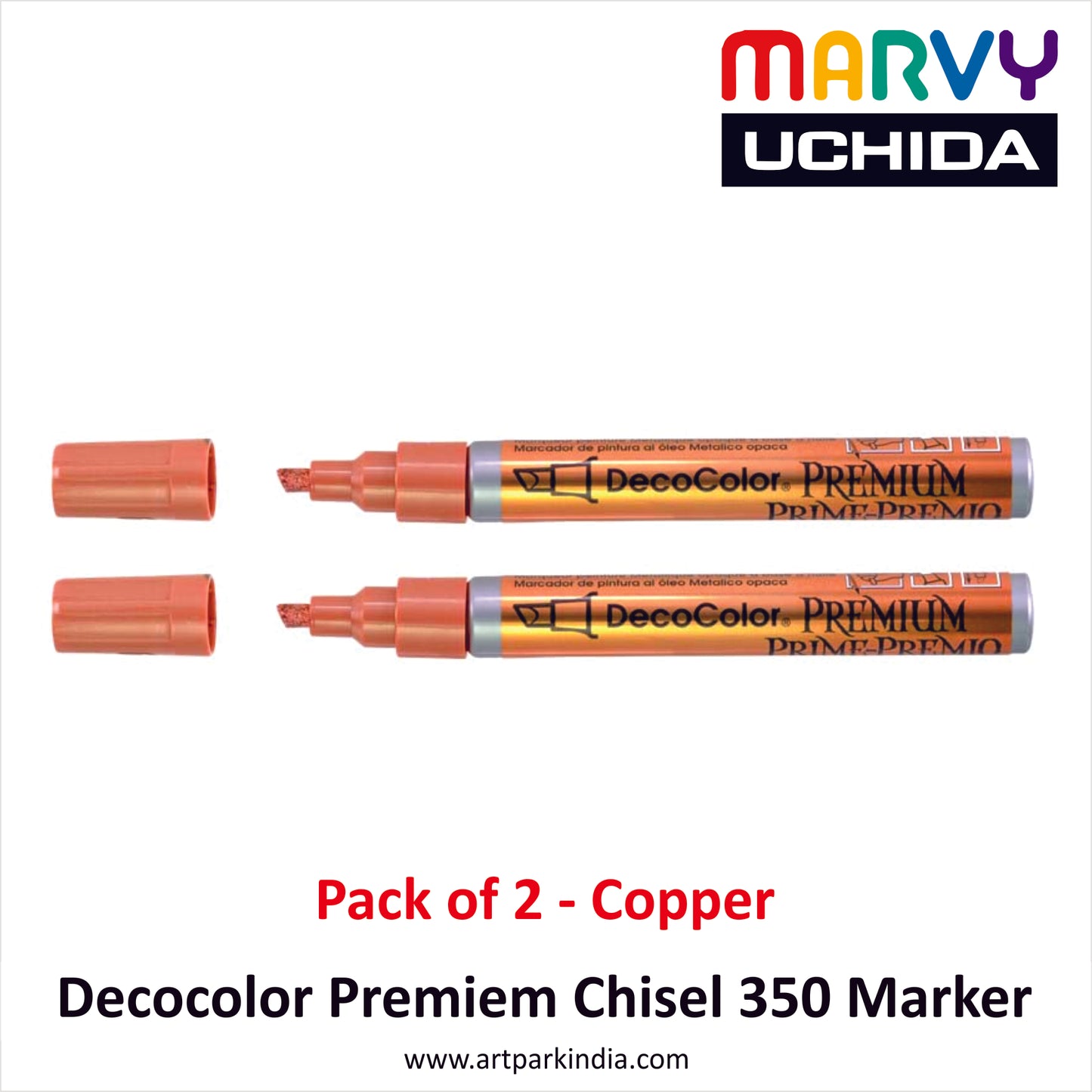 Marvy Uchida 350 Chisel Marker Copper Pack of 2