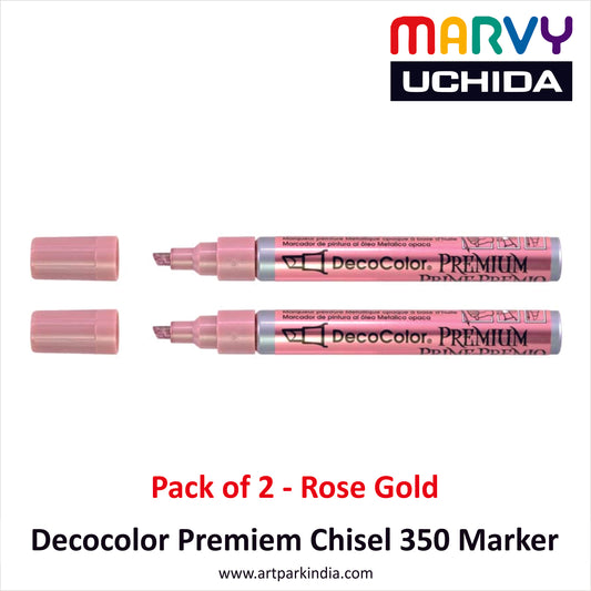 Marvy Uchida 350 Chisel Marker Rose Gold Pack of 2