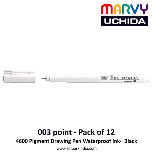 Marvy Uchida 4600 Drawing Technical Pen Black - 0.03 Tip