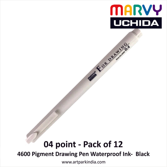 Marvy Uchida 4600 Drawing Technical Pen Black - 0.4 Tip