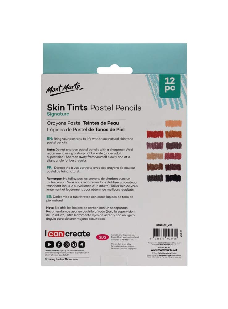 Mont Marte Skint Tints Pastel Pencils 12pc