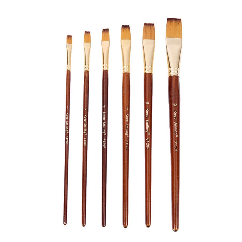 Artpark Keep Smiling Artist Flat Brush Set of 6