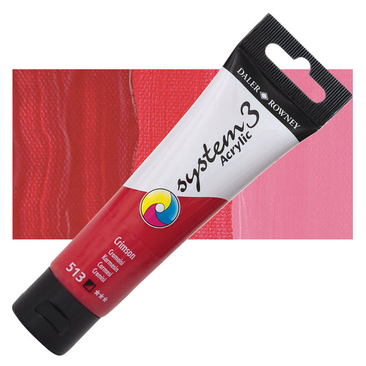 DALER ROWNEY SYSTEM 3 ACRYLIC COLOR CRIMSON 59 ML