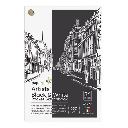 paperpep black&white pocket  sketchbook-220gsm PPBW2AB