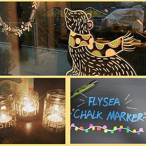 Artpark Fluorescent Uv Chalk Chisel Tip Marker set of 8