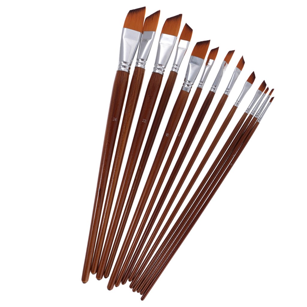 Artpark Long handel Angle Artist Brush Set of 13 Pcs