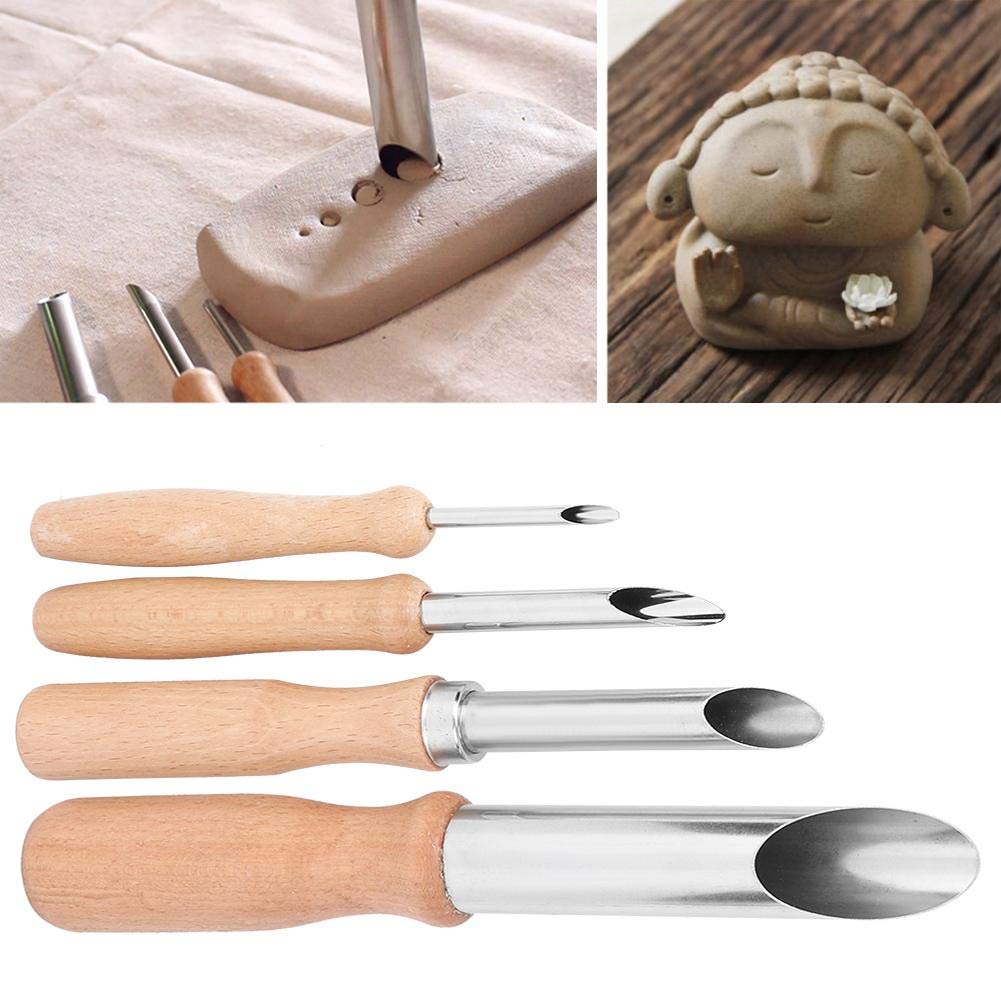 Artpark Pottery Clay Tool, 4 pcs Pottery Clay Tools Round Hole Sludge Cutter Pottery