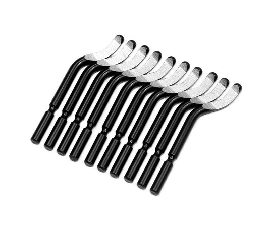 Artpark Deburring Tool Kit, 10pcs Rotary Deburr Blades Set Without Handle, Great Burr Remover Hand Tool for Wood/Plastic/Aluminum/Copper and Steel (Blades)