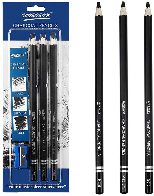 Worison Charcoal Pencil Set of 4 pcs