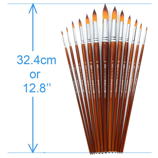 Artpark Long handel Round Artist Brush Set of 13 Pcs