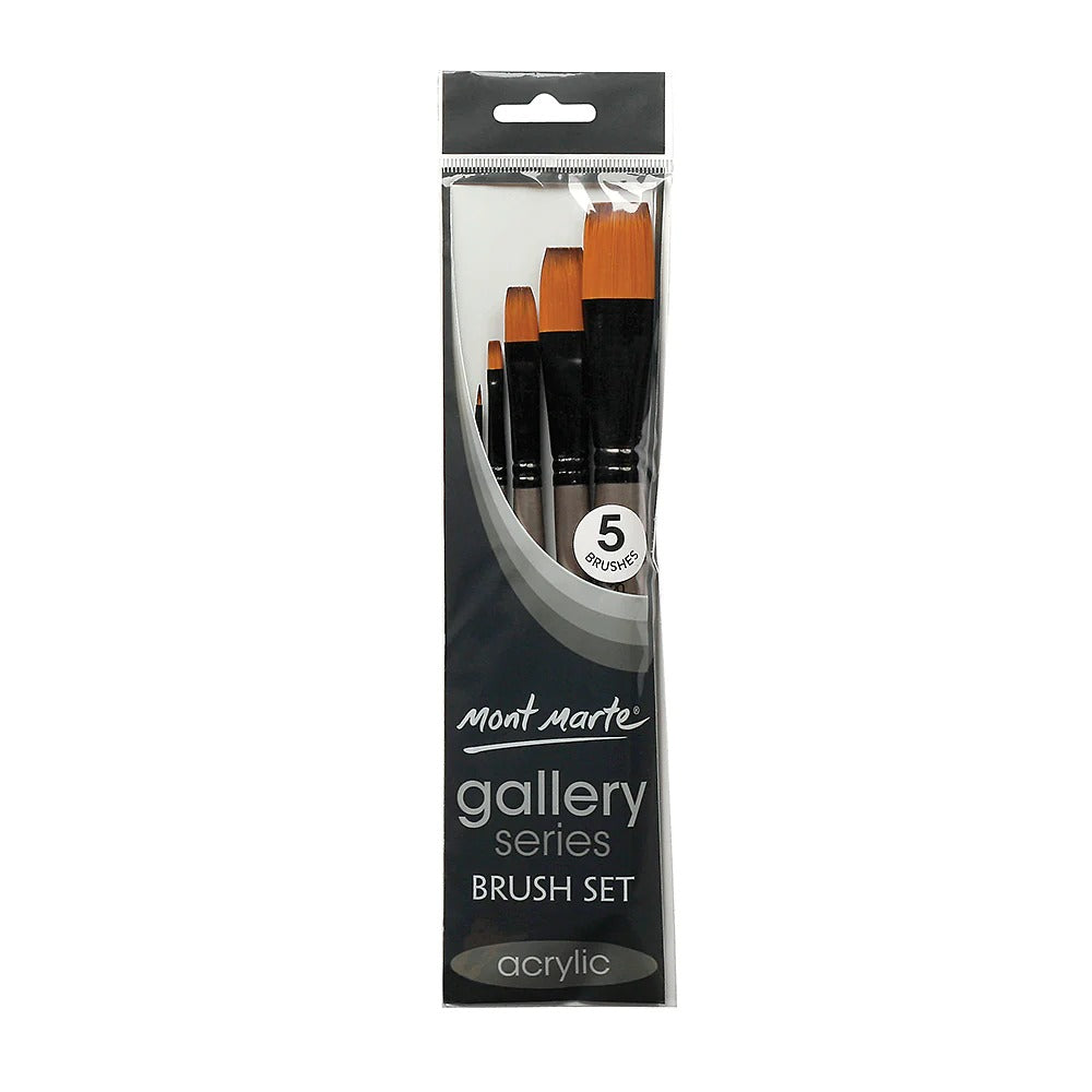 Mont Marte Gallery Series Brush Set Acrylic, 5Pcs MMAR15935