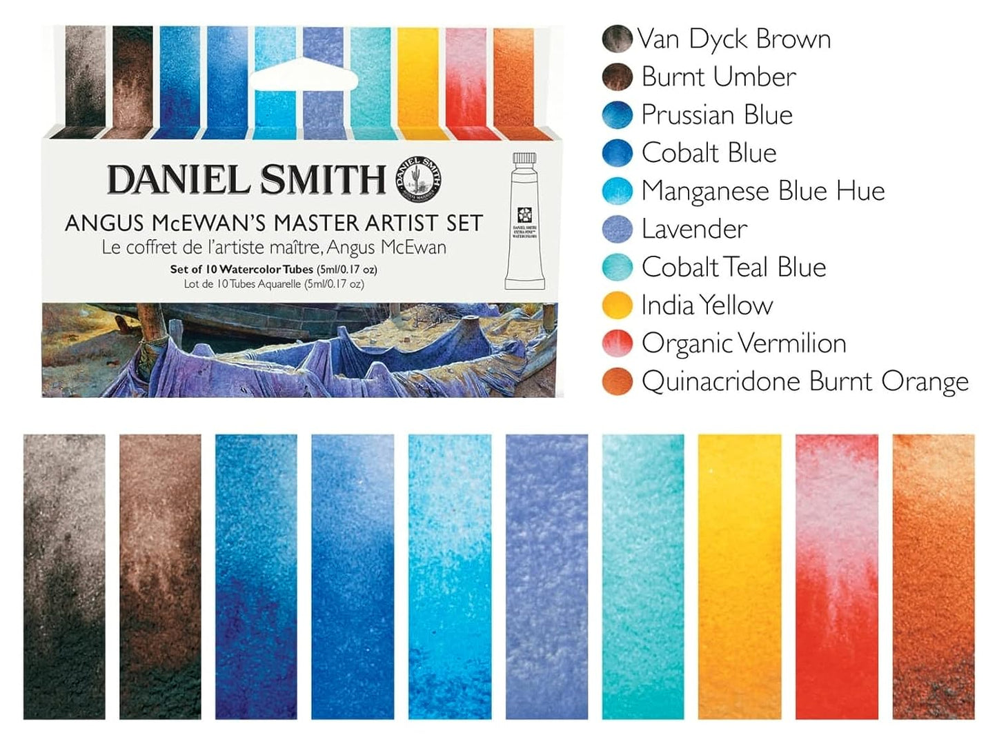 Daniel Smith Angus McEwan’s Master Artist Set – Daniel Smith watercolors (10 tube)