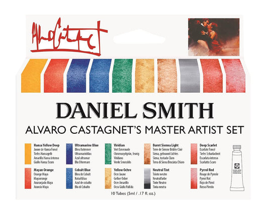 Daniel Smith 285610016 Alvaro Castagnet Master Artist Watercolor Set (10 Pack), 5ml