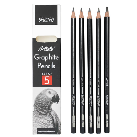 BRUSTRO FINE ART GRAPHITE PENCILS PACK OF 5