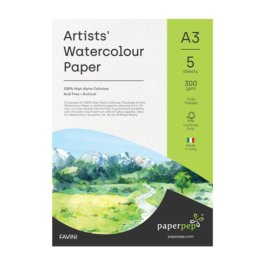 paperpep watercolour paper-300gsm A3 PPWC3A3