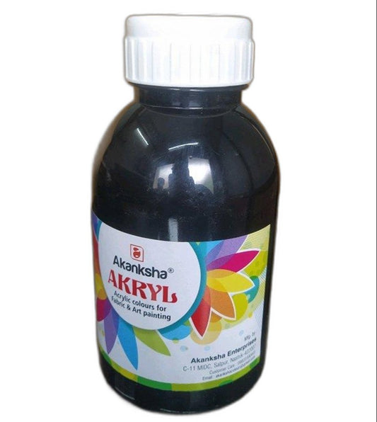 AKANKSHA AKRYL FABRIC COLOR BLACK 500ML