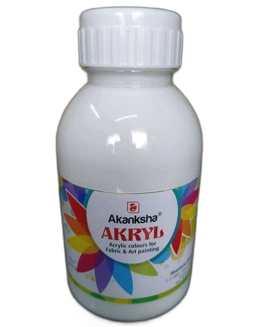 AKANKSHA AKRYL FABRIC COLOR WHITE 500ML