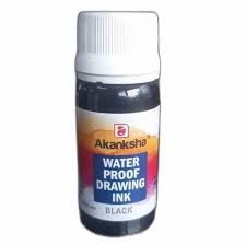 AKANKSHA  WATERPROOF DRAWING INK BLACK 30ML