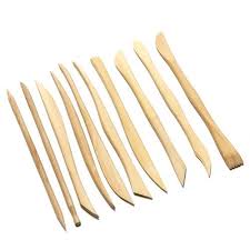 AP CERAMIC TOOLS WOOD SET OF 10