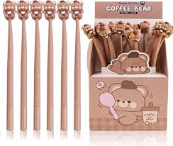 AP FANCY COFFEE  BEAR SILICON GEL PEN KK-7189-24