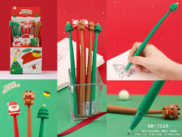 AP FANCY MERRY CHISTMAS SILICON GEL PEN KK-7129-24