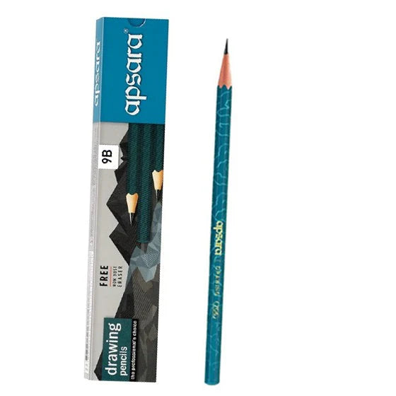 APSARA DRAWING PENCILS 9B 10PCS