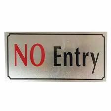 AP SIGN M AC NO ENTRY STICKER