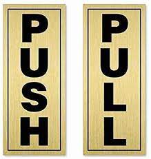 AP SIGN M AC PULL & PUSH G S STICKER SET