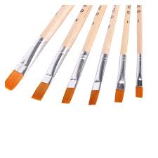 ARTIST WOOD BRUSH ANGEL SET OF 6