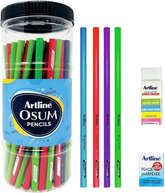 ART LINE OSUM PENCILS JAR 60 PENCILS