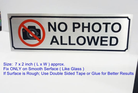 ARTPARK SIGN STICKER NO PHOTO ALLOWED