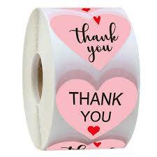 ARTPARK THANK YOU BIG HEART STICKER ROLL