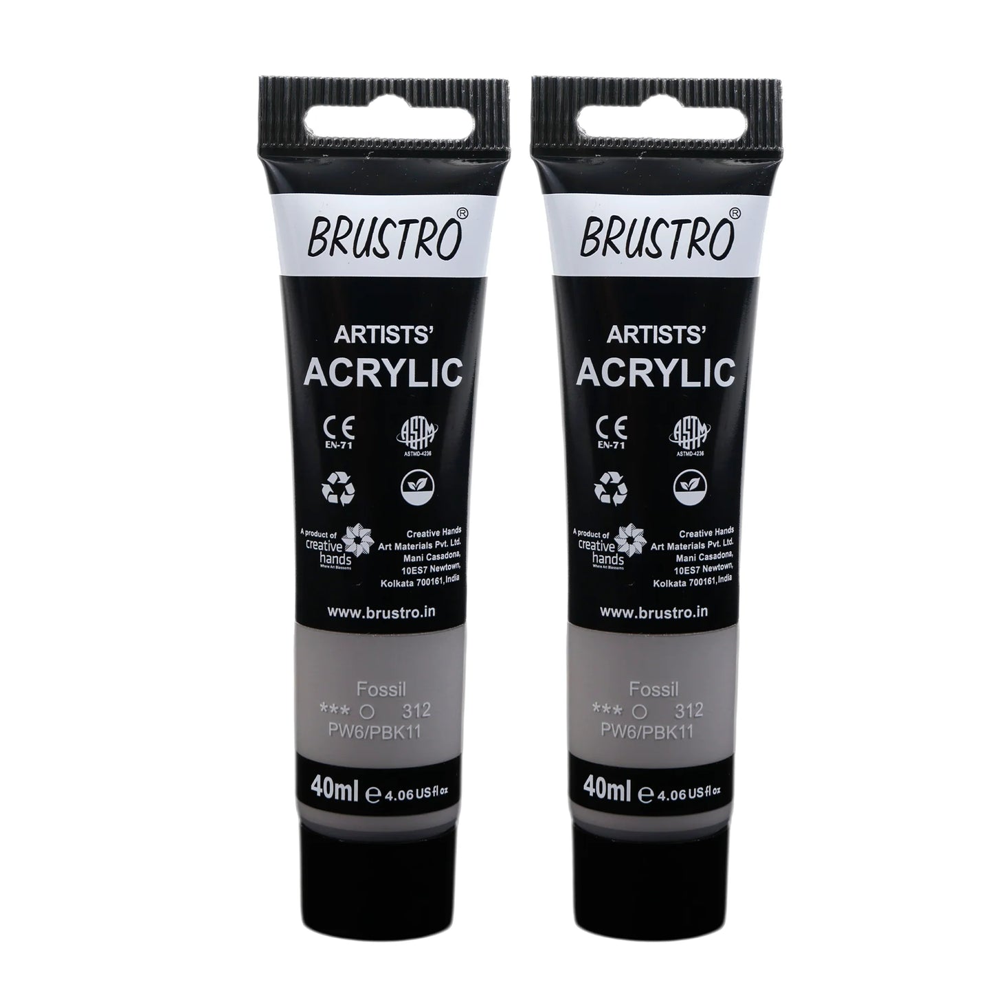 BRUSTRO ACRYLIC TUBE 40ML FOSSIL 312