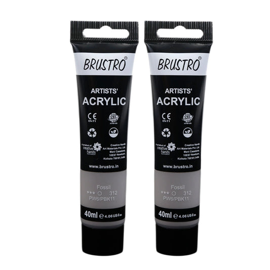 BRUSTRO ACRYLIC TUBE 40ML FOSSIL 312