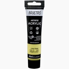 BRUSTRO ACRYLIC TUBE 40ML LIME GREEN 310