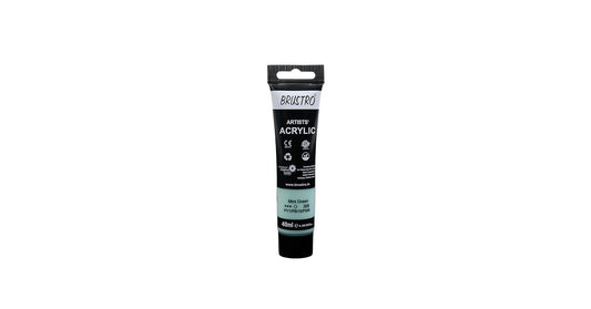 BRUSTRO ACRYLIC TUBE 40ML MINT GREEN 308