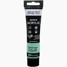 BRUSTRO ACRYLIC TUBE 40ML PISTACHIO GREEN 309