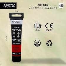 BRUSTRO ACRYLIC TUBE 40ML ROSE MADDER 109