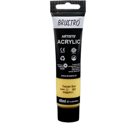 BRUSTRO ACRYLIC TUBE 40ML TUSCAN SUN 301