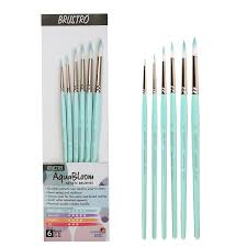 BRUSTRO AQUABLOOM ARTISTS BRUSH ROUND SET OF 6