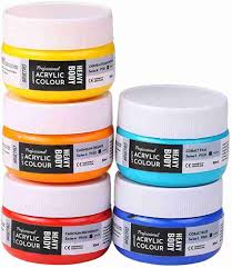 BRUSTRO ARTIST HEAVY BODY ACRYLIC COLOUR CADMIUM & COBALT, 5 COL. ,50ML